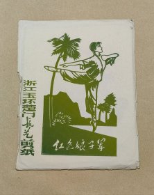 红色娘子军 精美剪纸10张完整一套：（1970年代，浙江玉环楚门长艺剪纸，剪功精细，图案精美，32开本，尺寸约为158*208，封套9品画页98-99品）3
