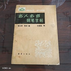 名人名言钢笔字帖
