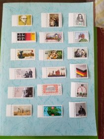 德国1985+1990年邮票一组
都是原胶新票mnh，绝大多数都带边纸，都成套，一共26枚。保真，包挂号，非假不退