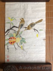 天津著名励志画家卢东升小品花鸟画五张