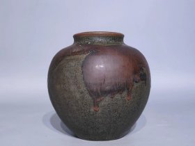 清代红釉瓷罐
