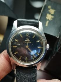 上海牌黑面A581全钢手表