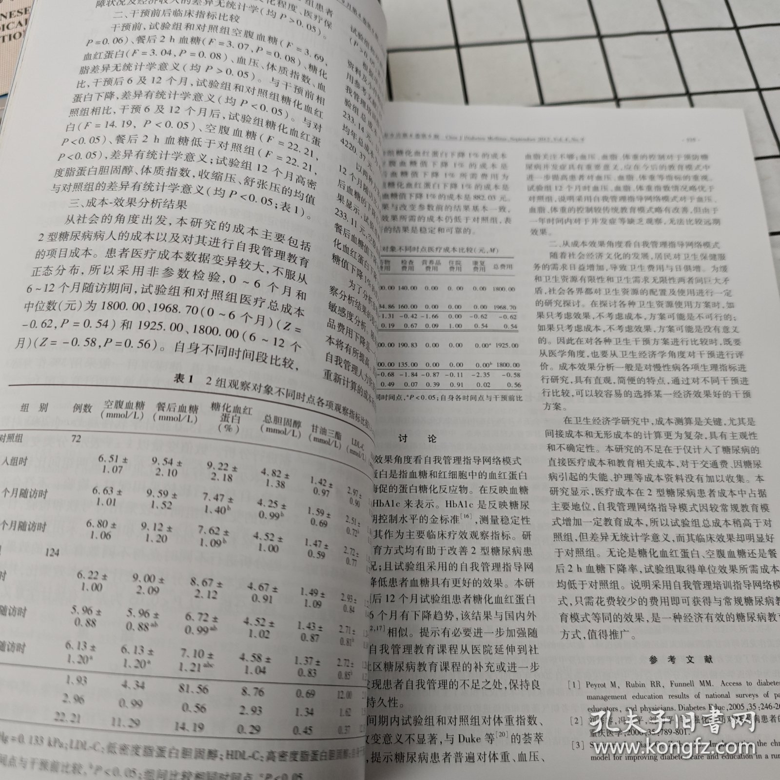 中华糖尿病杂志 2012年第9期
