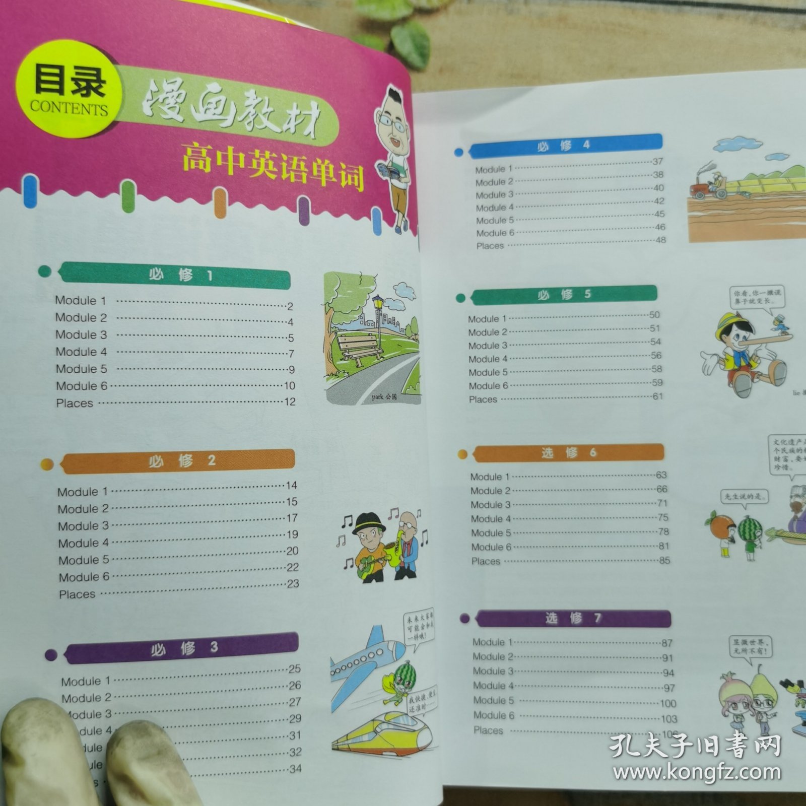 漫画教材 高中英语单词