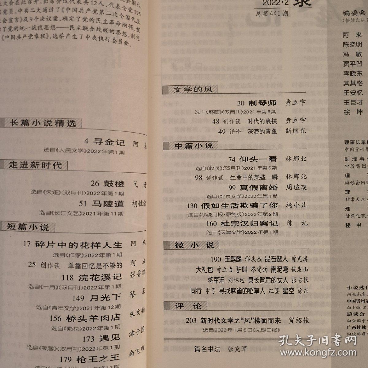 小说选刊2022年第2期