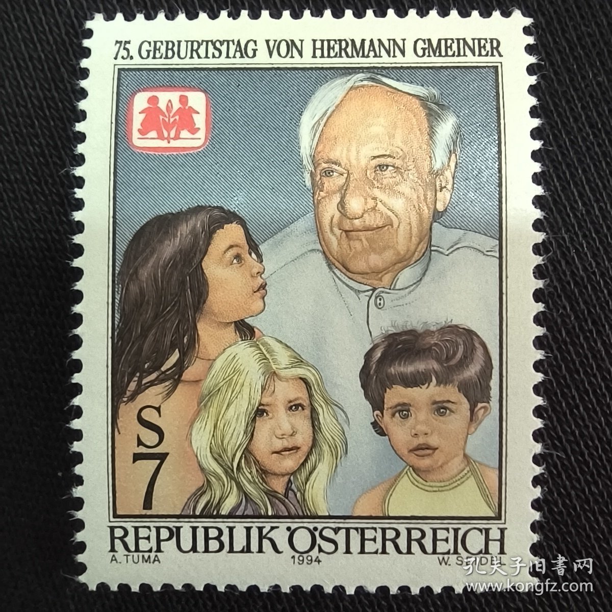 OX406 奥地利1994年名人人物 教育家迈纳尔赛德尔 雕刻版 外国邮票 新 1全