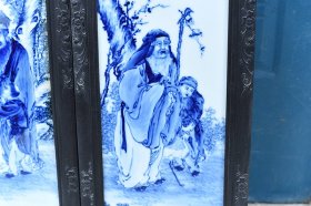 民国竹溪道人王步四爱人物瓷板画