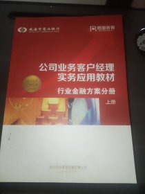 公司业务客户经理实务应用教材 行业金融方案分册 上下