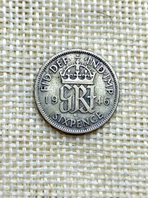 英国6便士银币 1946年2.83克好品 oz0424