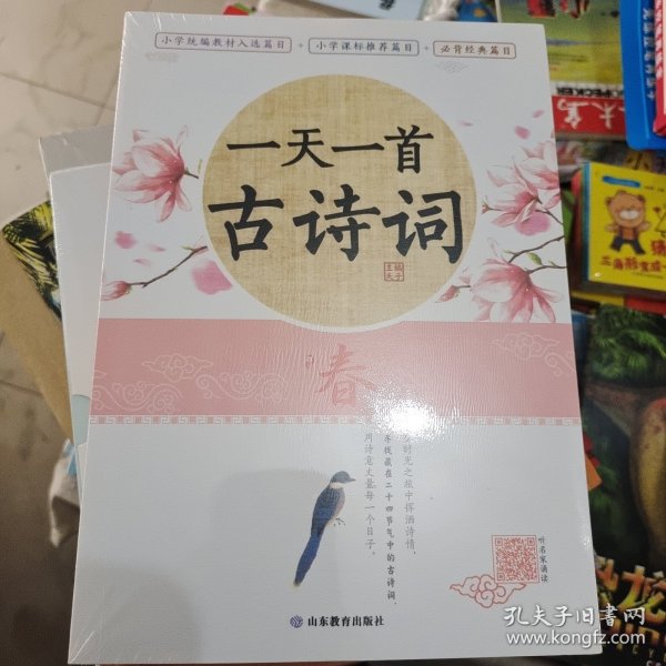 一天一首古诗词冬扫码听书赠音频注音版二十四节气小古文教材配套