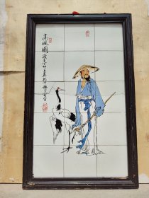 八九十年代瓷板画，碎了