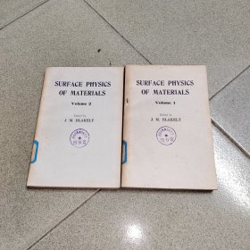 SURFACE PHYSICS OF MATERIALS(英）材料的表面物理　1－2卷，2本合售