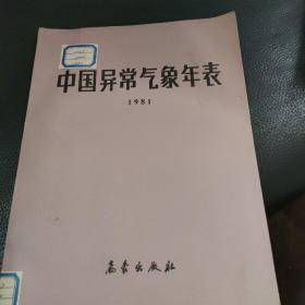 中国异常气象年表1981