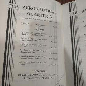 Aeronautical Quarterly(航空季刊)，五卷合售（1954年第5卷，1956年第7卷，1957年第8卷，1958年第9卷，1960年第11卷）