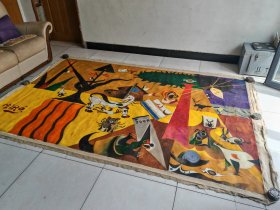 临摹西班牙超现实主义绘画大师胡安·米罗（Joan Miro）油画作品《耕地》（约45平尺）