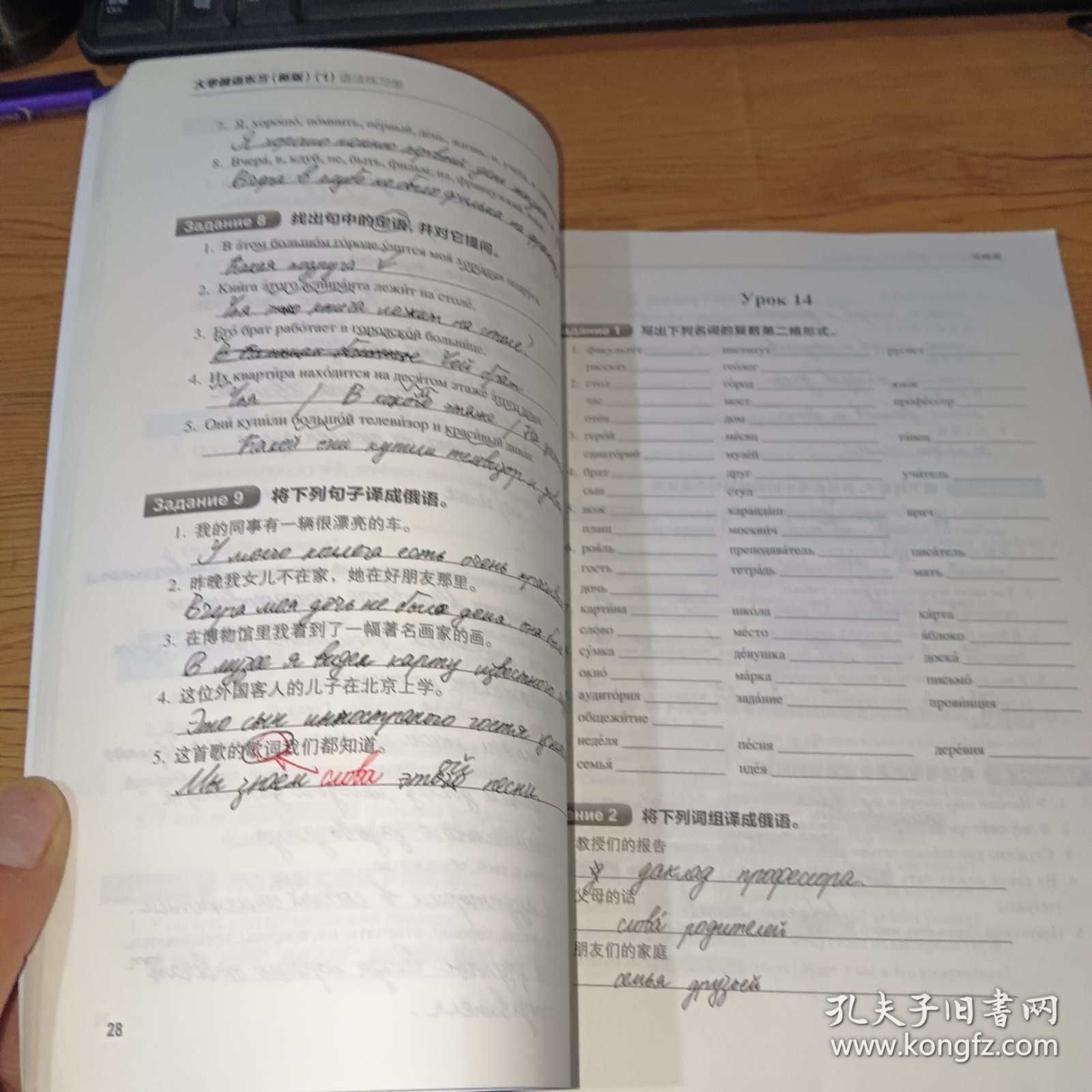 高等学校俄语专业教材·大学俄语1：语法练习册（新版）