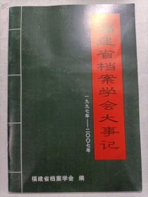 福建省档案学会大事记  1997-2007