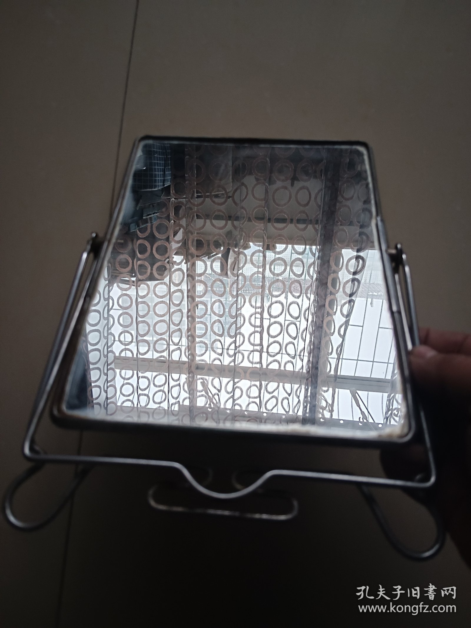 嫦娥奔月老镜子 天津制镜厂 左上角有污渍 镜面20×15