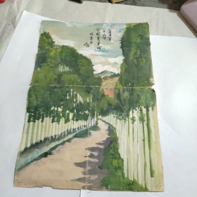 1975年 临夏南园 水墨画