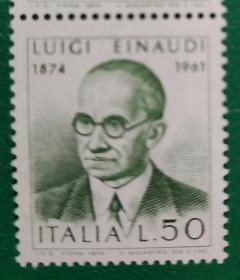 意大利邮票1977年总统伊诺第诞生百年 1全新