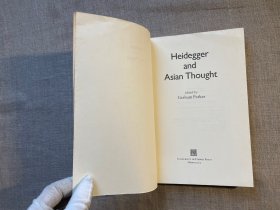 Heidegger and Asian Thought 海德格尔与东方思想【英文版，留意书品描述】