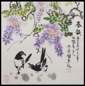 （保真）李學(xué)銘
        當(dāng)代著名軍旅畫家，號“放鶴齋主人”，專攻花鳥畫，現(xiàn)為中國、北京美術(shù)家協(xié)會會員，北京畫院同學(xué)會副會長，人民藝術(shù)家協(xié)會理事，中國藝術(shù)交流協(xié)會副主席，中國現(xiàn)代繪畫藝術(shù)研究院研究員，中國教育電視臺藝術(shù)委員會委員，中華名人協(xié)會會員