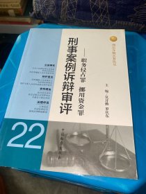 刑法分则实务丛书·刑事案例诉辩审评（22）：职务侵占罪 挪用资金罪