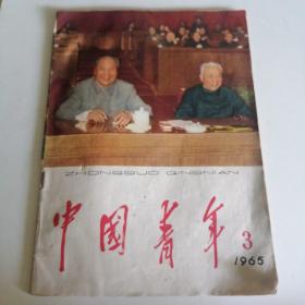 中国青年 1965年第3期 封面毛主席和刘主席在一起