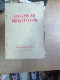 高举毛泽东思想伟大红旗，把无产阶级文化大革命进行到底（1一15，18，19）17本合售