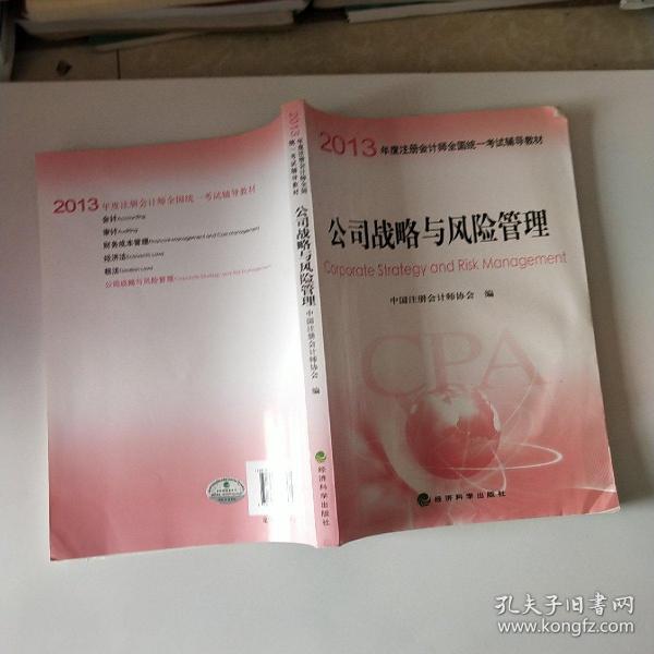 2013年度注册会计师全国统一考试辅导教材：公司战略与风险管理