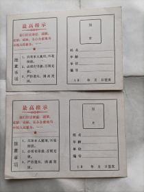 带语录空白借书证（两张）