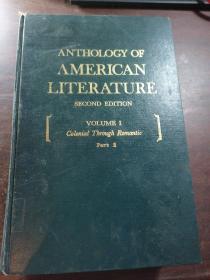 ANTHOLLGY OF AMERICAN LITERATURE 美国文学选 第一卷   看图