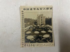 1965年黑白老照片 中日青年友好大联欢 华南农学院