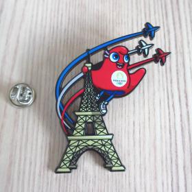 2024法国巴黎奥运会艾菲尔铁塔纪念徽章