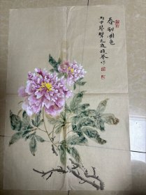 ,北京工笔重彩画会会员刘晓琴国画  约3平尺  终身保真9