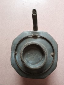 八方形双铜提梁锡壶