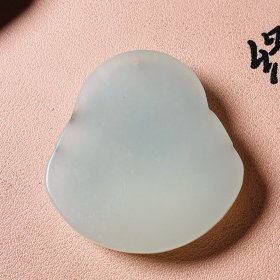 仿古古玉弥勒佛图案雕刻精美绝伦包浆厚重