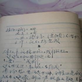 精装笔记本手写。，手稿。前线采访工作记录总结。时间，地点，人物事件。年代日期都一一详细介绍记录当年当时的事件。上海，厦门，福建，海口等等。八连，九连。1954年。详情请看图片描述以图为准。大几十张筒子页。