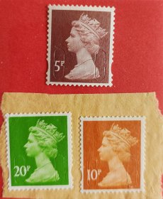 外国邮票～英普票女王像，漏銷3枚