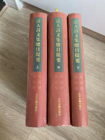 清人诗文集总目提要（全三册、大16开精装本）私人藏、1版2印