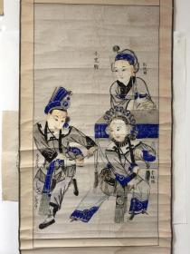 木版年画、清代山东地区年画一幅、公茂画店