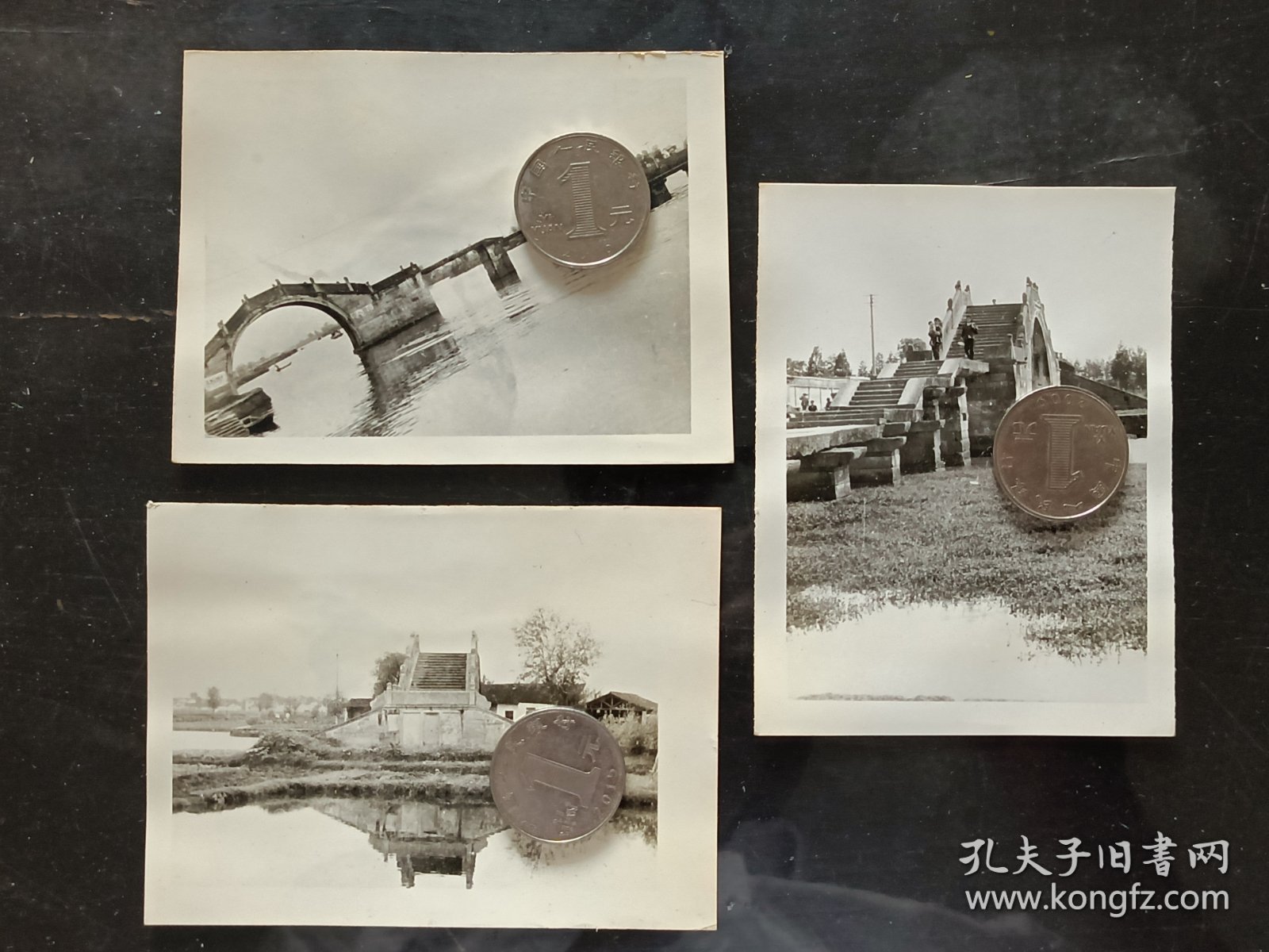 【稀见老照片】1980年代初摄浙江省绍兴市太平桥银盐老照片3帧（合售）。