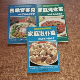 现代家庭烹饪丛书--500款可口滋补菜.炖煮菜.宴客菜3本合售