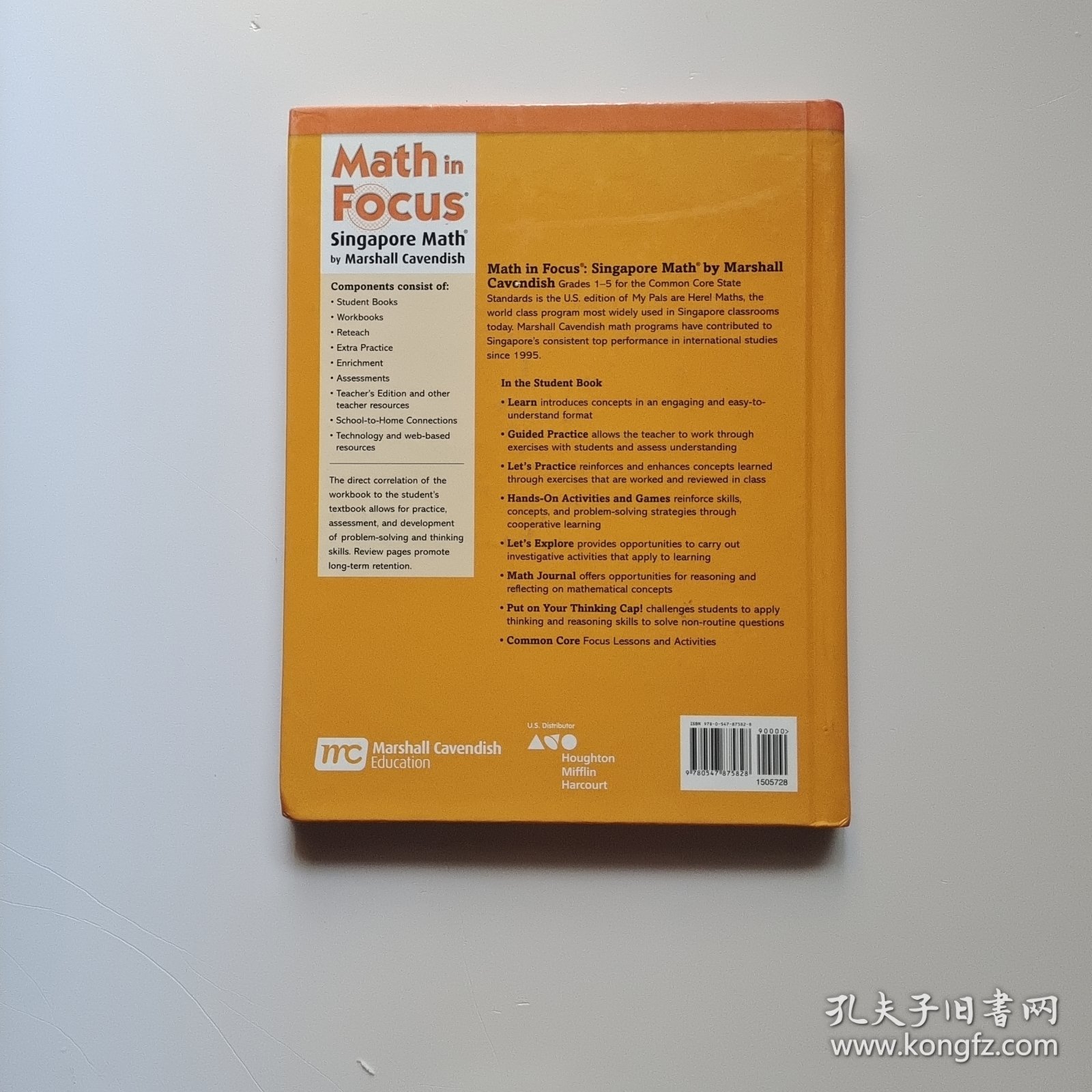 Math in Focus：Singapore Math by Marshall Cavendish 1A精装内页干净