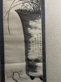 清晚期文人画，不知谁画的，包老。尺寸133X33