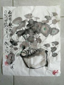 手绘国画金钱草