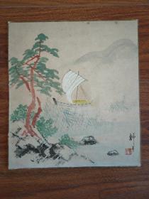 日本回流:民国时期 绘 松帆图