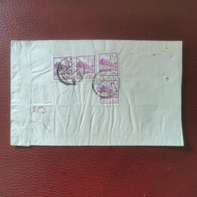 1971年实寄封，贴4枚天安门一又二分之一分邮票，嘉定本地寄。