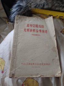 高举总路线的光辉旗帜奋勇前进，干部学习文件中国人民解放军总政治部宣传部编编1959.10横排繁体字大32天230页