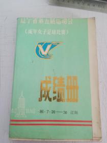 空白日记本 辽宁省第五届运动会成绩册 （成年女子足球比赛） 辽阳